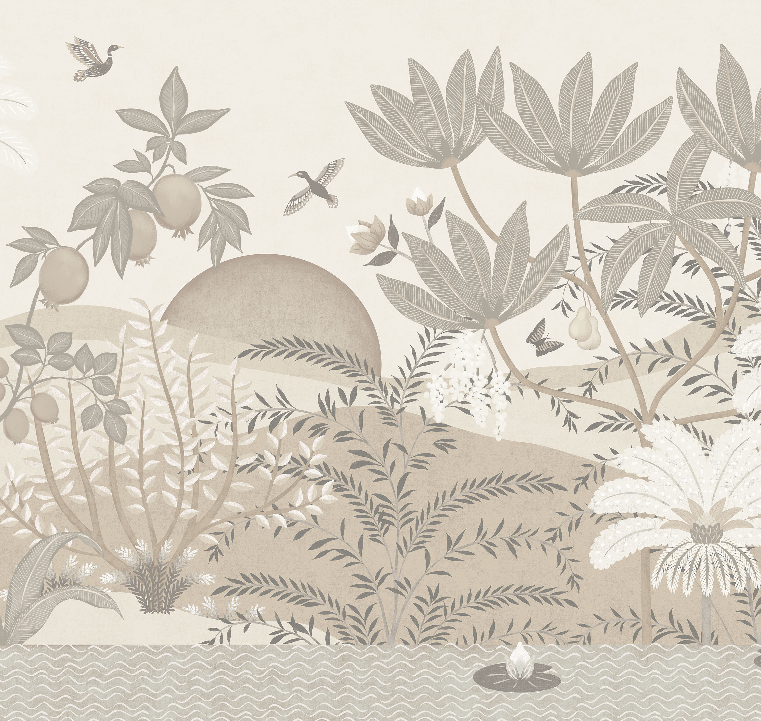 Панно Loymina Пейзаж 2 Гранатовый оазис ART20 002 3×5